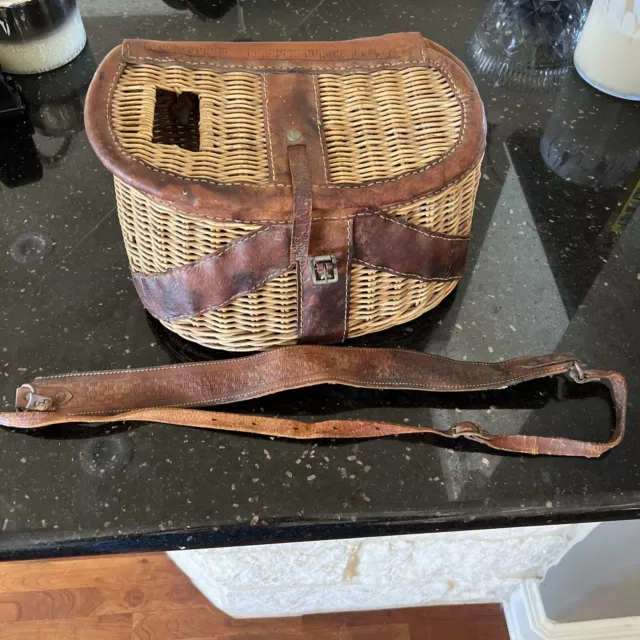 Antique Fly Fishing Creel Basket FOR SALE! - PicClick