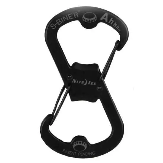 Nite Ize S-Biner Ahhh Bottle Opener Black Steel SBO 03 01 Now With Tracking