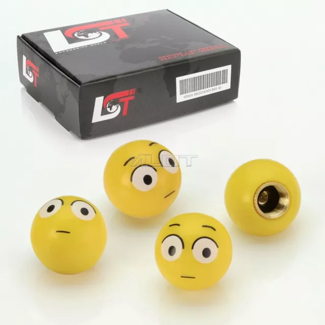 4x tappi valvole copertura valvola pneumatici sfera smiley sorpresa per Opel