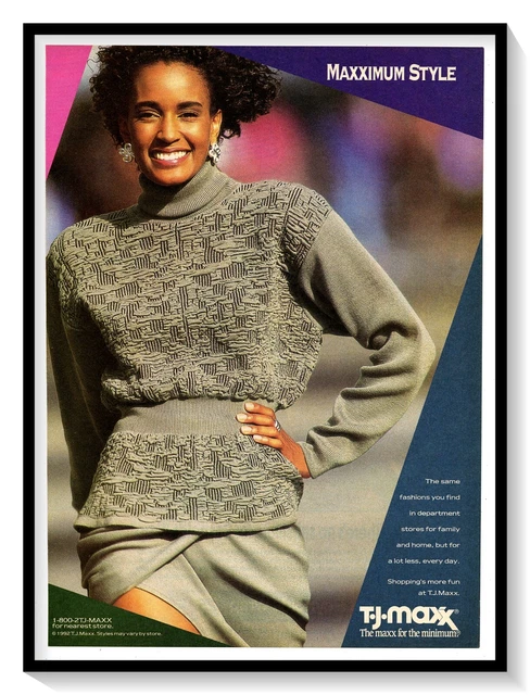 T.J. Maxx Department Store Fashion Print Ad Vintage 1992 Magazine Advertisement