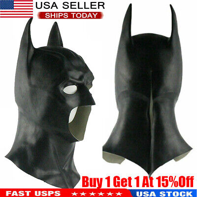 Batman Full Mask With Cowl Adult The Dark Knight Rises Halloween Cosplay Props