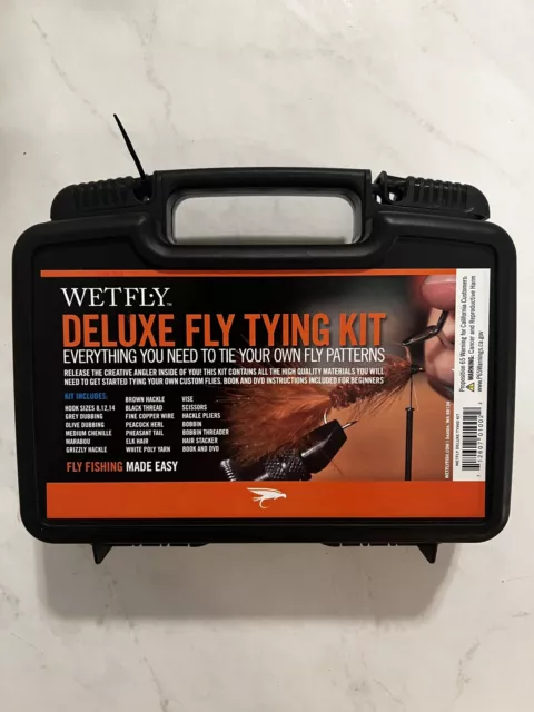 DELUXE FLY TYING Kit With Book And Dvd - Most Popular Fly Tying