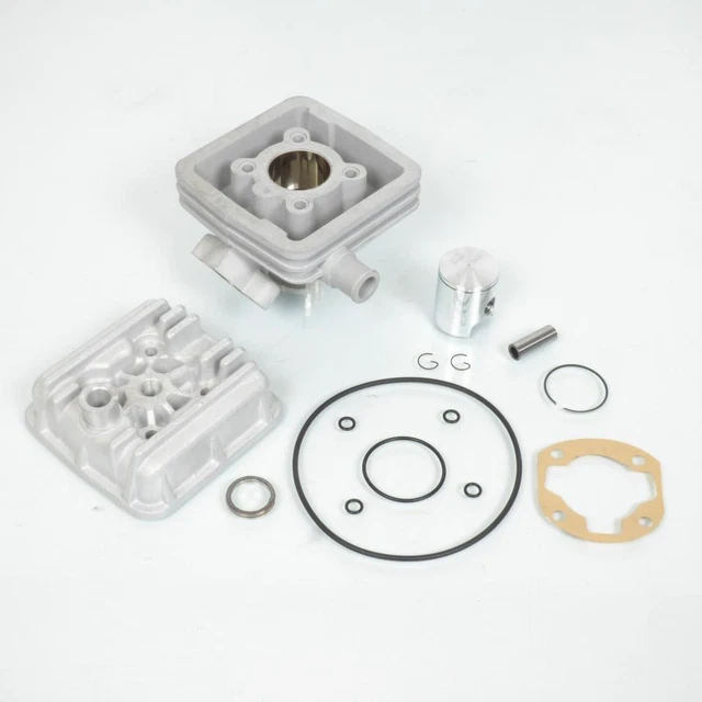 Kit Carter Moteur Carenzi Racing Aluminium - Compatible Mobylette Peugeot 50 103 SPX - Inclut Joints, Pipes, Vis - Diamètre Jupe 51 Mm - 14
