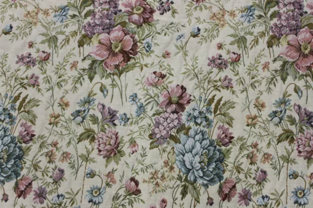 COTTAGE FLORAL TAPESTRY 6 YDS Upholstery Fabric Victorian Sofa Kimball French