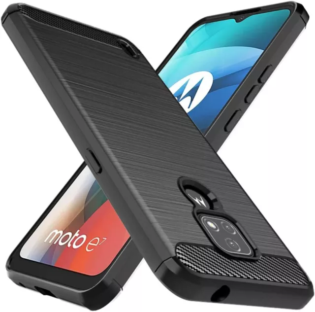 For Motorola Moto E7 Power Shockproof Heavy Duty TPU Back Cover Anti Knock Case