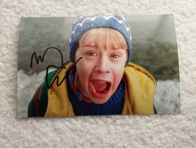 Autographe Original De Macaulay Culkin Sur Photo Acteur Cinéma Américain Tv Rare