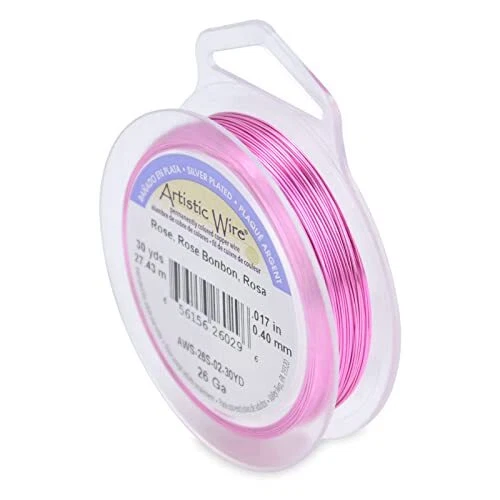 Artistic Wire Silver Plated Tarnish Resistant Colored Copper Craft Wire 26