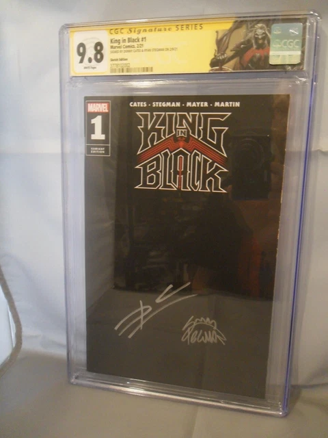 KING IN BLACK #1 CGC SS 9.8 BLANK SKETCH COVER VARIANT Marvel Comic Signed x2