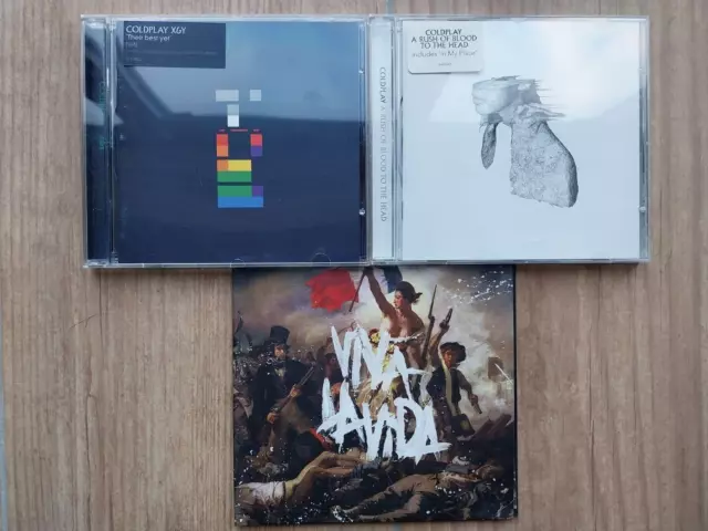Coldplay 2 CD Albums - A Rush Of Blood To The Head, X&Y & Viva La Vida CD Single