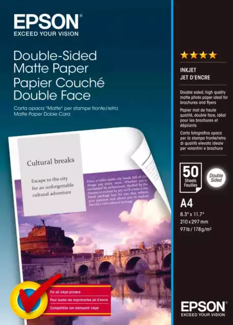 Carta A4 Fotografica Double-Sided Matte Paper 178 Epson