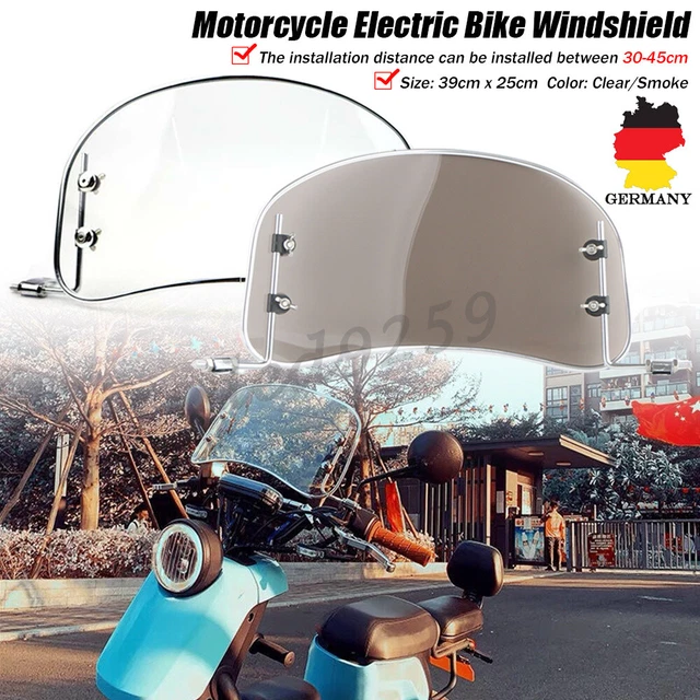 Kuuleyn Motorrad Windschutzscheibenverlängerung - Universell Einstellbarer Windabweiser Für Die Meisten Motorräder