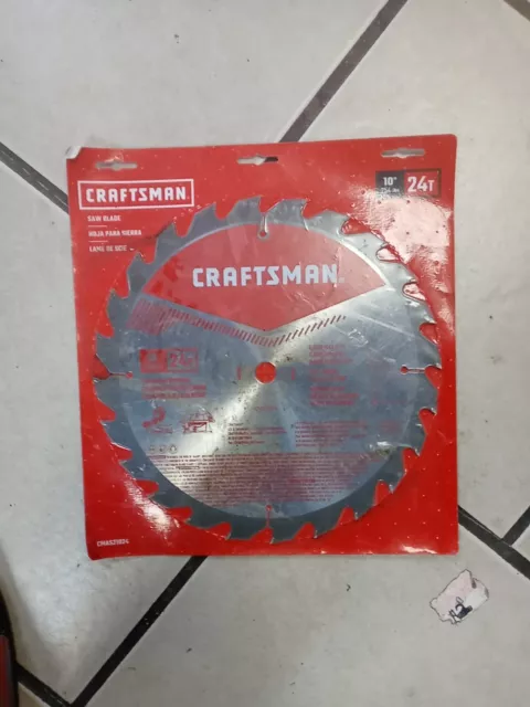 Hoja De Sierra Circular Craftsman Cmas21024 10" 24 Dientes Carburo Mitra/Mesa Nueva