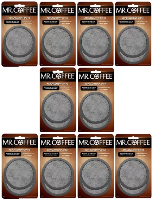 (10) Mr. Coffee WFFPDQ-10-NP 2 Packs Replacement Water Filter Disks