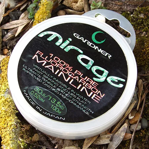 Gardner Tackle Mirage Fluorocarbon 100m 16lb Carp Coarse Fishing Leader Line