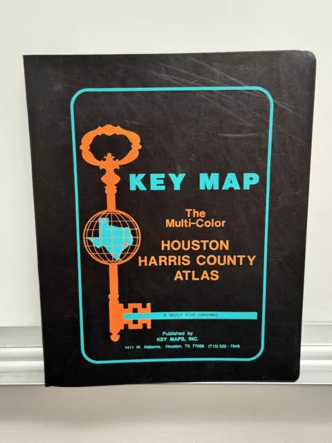 Vintage Key Map 34th edition Houston Harris  County Atlas