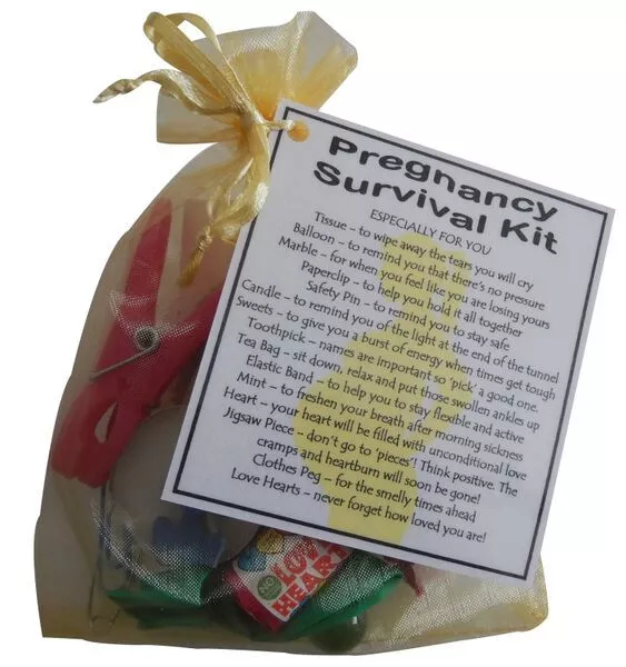 Pregnancy Survival kit gift - novelty keepsake gift to say good luck
