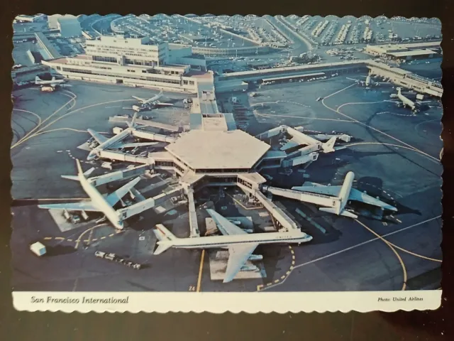 Aerial View, San Francisco International Airport, CA - 1960s/70s, Rough Edges