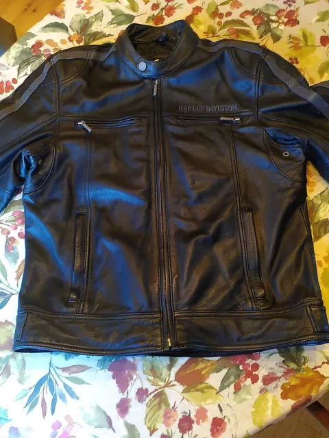 Harley Davidson Motorcycle Jacket Mens Large