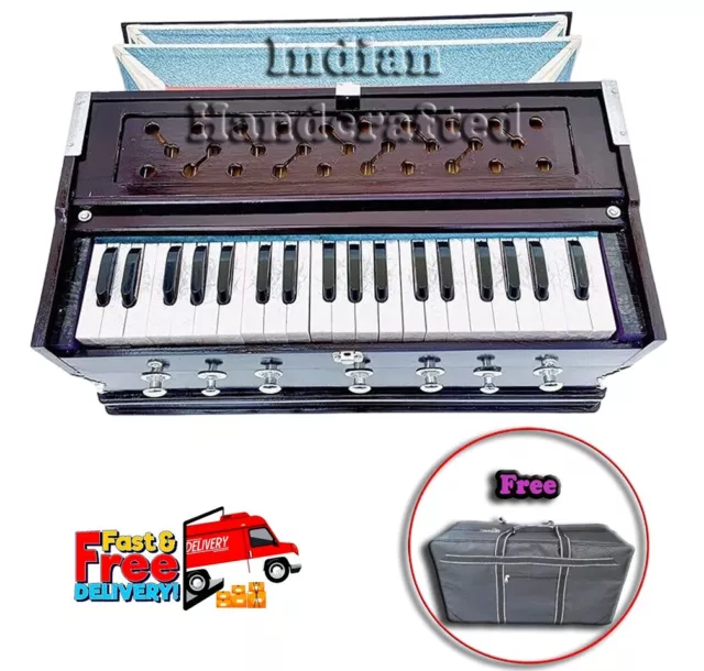 Harmonium 7 Stopper Double Fold Bellow 39 Key High Class Sound Quality With Bag