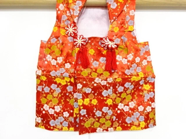 42094# Japanese Kimono / Antique Hifu Coat For Girls / Woven Ume
