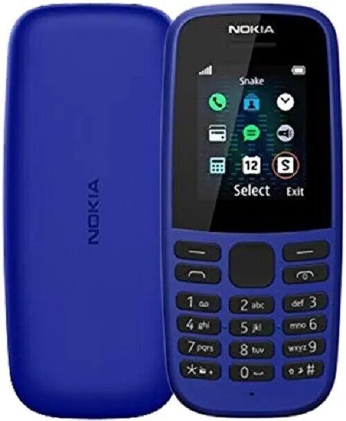 New Nokia 105 Sim Free Unlocked Phone 4th Edition-Black