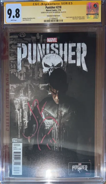 Punisher #218 (2018) CGC SS 9.8 Photo Cover signed by Jon Bernthal