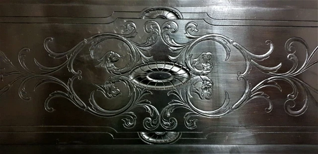 Griffin scroll leaf carving panel - Antique french architectural salvage 49 in .