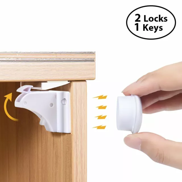 Baby Safety Magnetic Cabinet Locks Invisible Child Proof Cupboard Drawer Latch