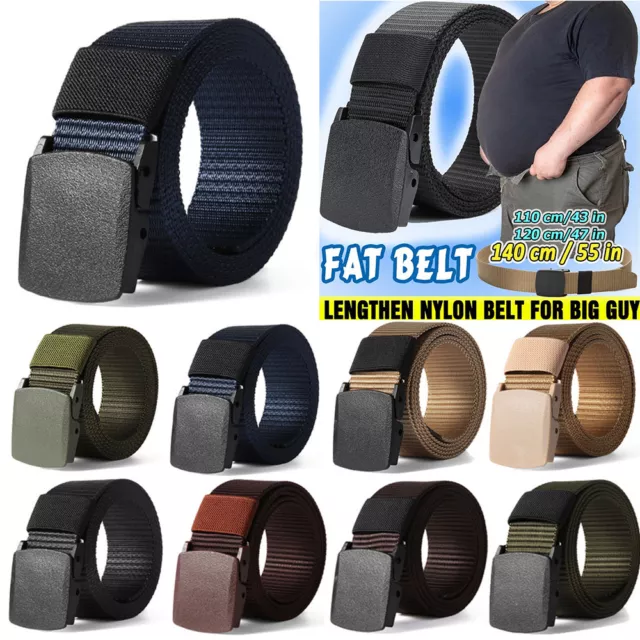 Mens Canvas Outdoor Tactical Belt Heavy Duty Army Waist Web Strap Waistband Hot