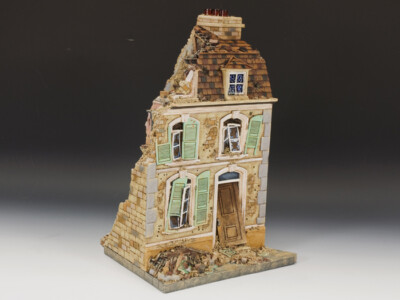 ruined building diorama