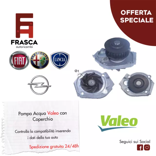 Pompa Acqua Valeo con Coperchio Fiat 1.4 1.2 Tipo Station Wagon Lancia Delta