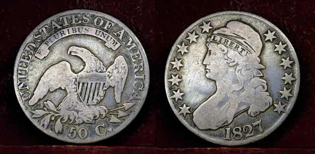 USA 1827 Capped Bust Half Dollar 50 cents, VF
