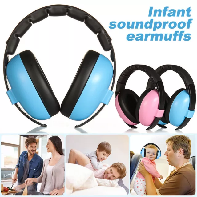 Kids Baby Headphones Noise Cancelling Travel Essential Soundproof Ear Plugs New