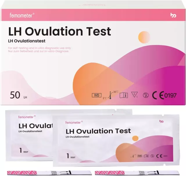 Tests D'Ovulation, 50 LH OPK, Bandelettes Test Sensibles Prédictif De Fertilité,