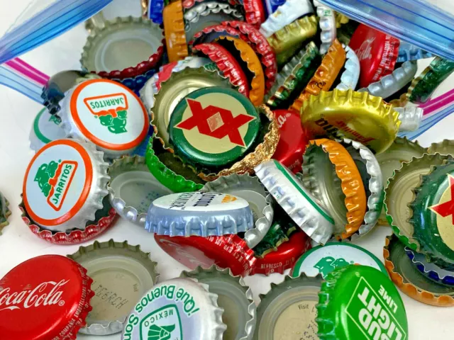 Tapas de botella de metal botella de cerveza pop soda corcho reutilización artesanía suministro de arte bolsa 15 oz