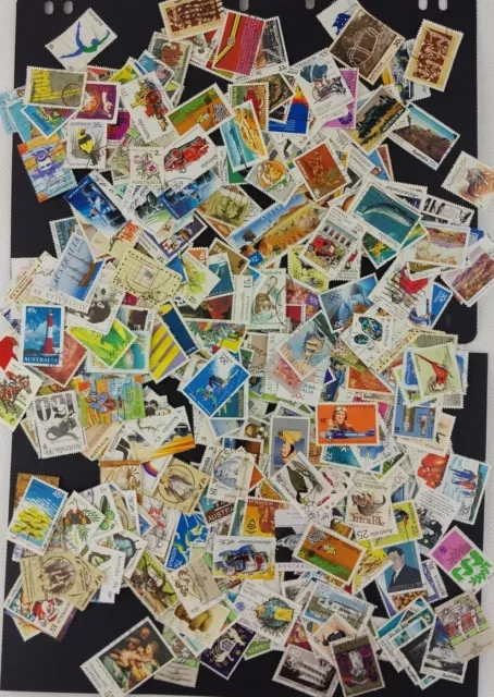 455 Quality Australia Kiloware BULK used stamps off Paper Minimum duplication