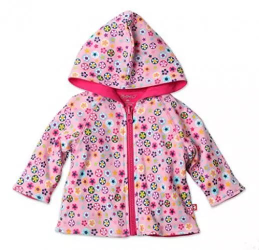 Zutano Reversible Hoodie Jacket- Flower Shower, 6 Months