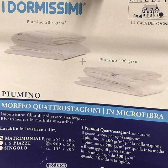 Caleffi I Dormissimi Piumino Letto Matrimoniale Morfeo 4 Stagioni In Microfibra