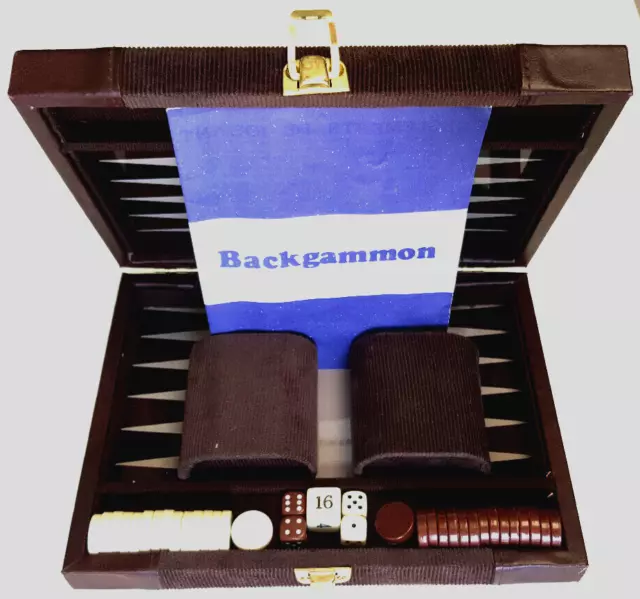 BACKGAMMON de VOYAGE MAGNETIQUE + AIMANTS COMPLET avec NOTICE