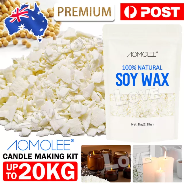 UP 20KG Professional Grade100% Natural Soy Wax Candle Making Supplies Crafts AU