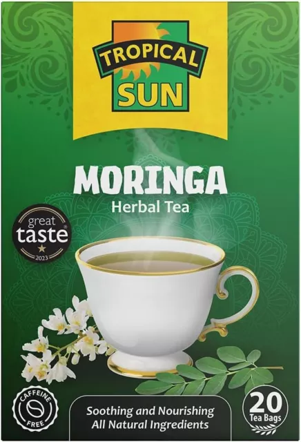 Tropical Sun Moringa Tea, 1 box of 20 20 Count (Pack 1)