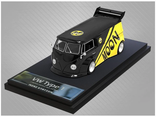 Miniature VW T1 Bus Widebody Noël 2024 - échelle 1:64 Mini Station - Modèle De Collection Neuf
