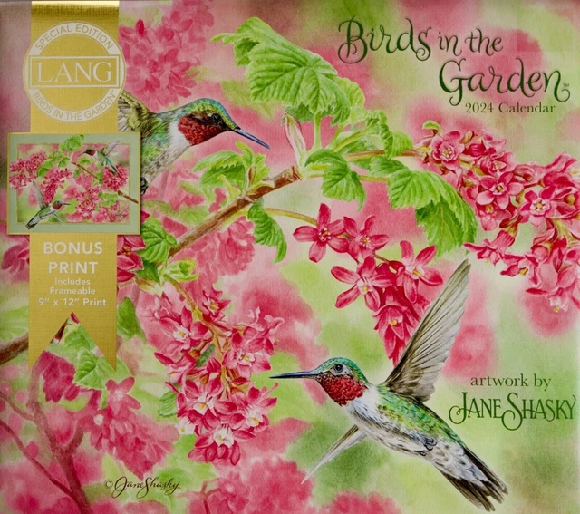 LANG BIRDS IN the Garden 2024 Special Edition FullSize Wall Calendar