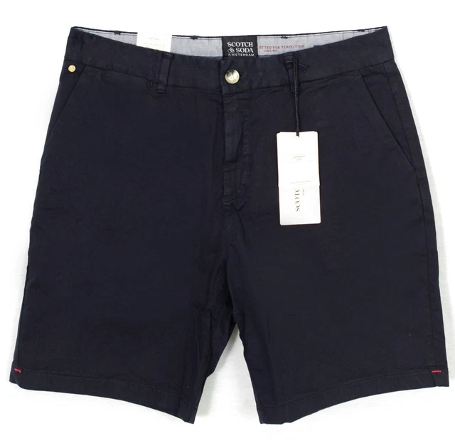 Short Bermuda Chino Bleu Marine Scotch & Soda - Taille W 31 Homme - Neuf Avec étiquettes