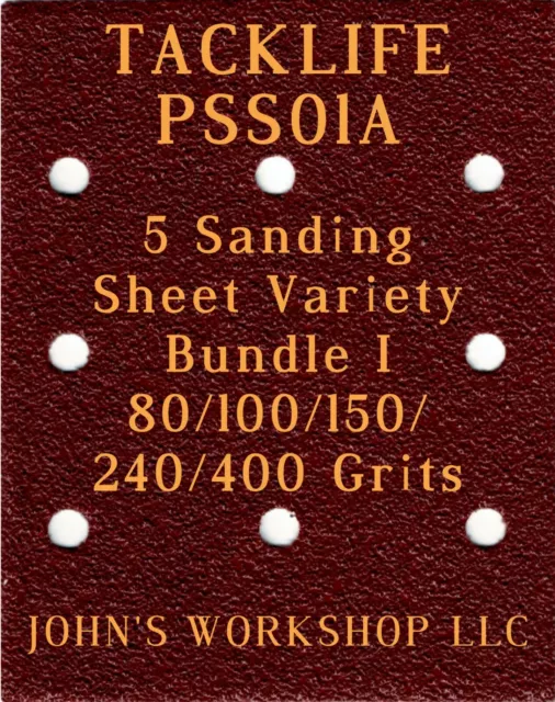 Tacklife PSS01A - 80/100/150/240/400 Grits - 5 Sandpaper Variety Bundle I