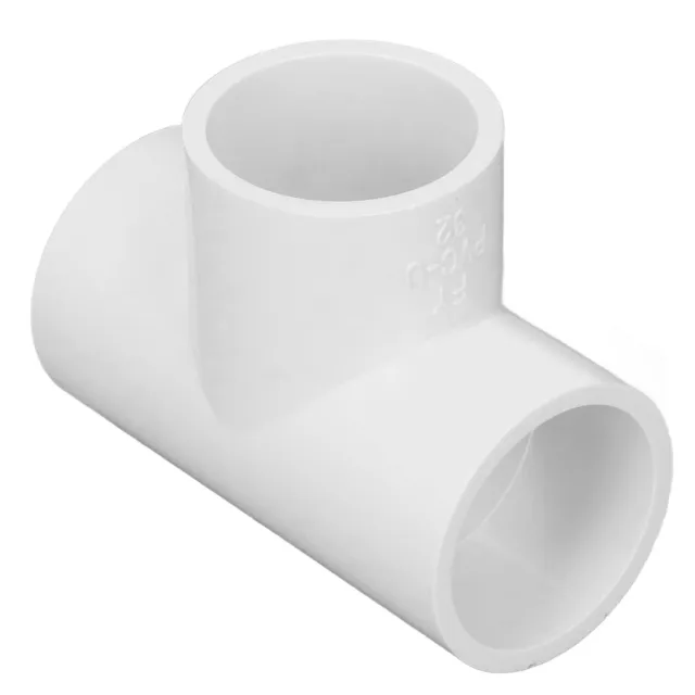 (32mm)12Pcs PVC Tee Pipe Fitting Adapter PVC Tee Pipe Fittings Plastic Equal