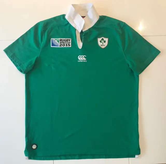 Canterbury Ireland Rugby Shirt XL - 2015 World Cup, in Excellent Condition