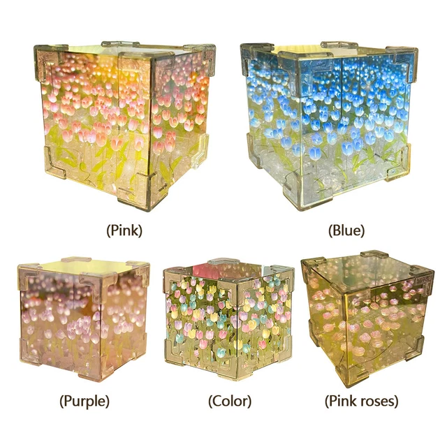 TULIP FLOWER TABLE Lamp Handmade DIY Flowers Birthday Gifts for Women