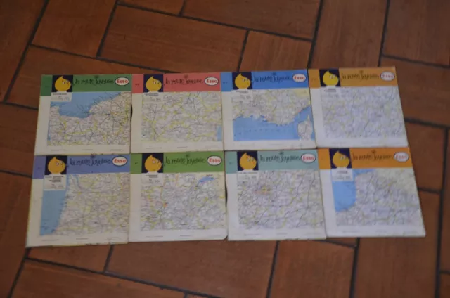 Huit disques souples Esso anciens La route joyeuse vintage vinyle 33 tours pub 2