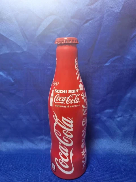 rare Russia 2014 SOCHI Winter Olympics coca cola aluminum bottle empty